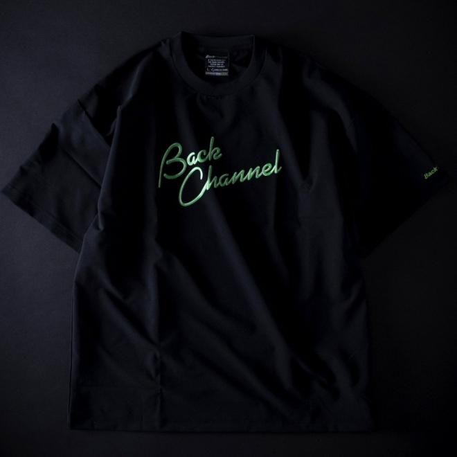 Back Channel ロゴ Tシャツ 黒　NEON SIGN T Back Channel NEON SIGN STRETCH TEE (BLACK SUGAR LIMITED