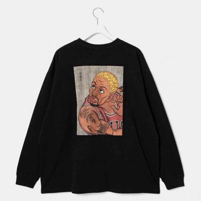 APPLEBUM アップルバム “WORM” 浮世絵 L/S T-SHIRT - BLACK SUGAR