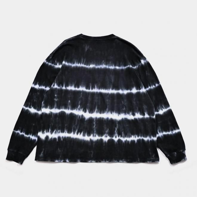 APPLEBUM アップルバム BORDER TIE DYE L/S T-SHIRT - BLACK SUGAR
