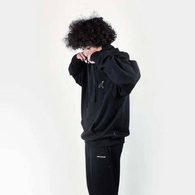<img class='new_mark_img1' src='https://img.shop-pro.jp/img/new/icons7.gif' style='border:none;display:inline;margin:0px;padding:0px;width:auto;' />APPLEBUM åץХ BLACK APPLE SWEAT PARKA
