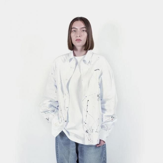 <img class='new_mark_img1' src='https://img.shop-pro.jp/img/new/icons7.gif' style='border:none;display:inline;margin:0px;padding:0px;width:auto;' />APPLEBUM åץХ PAINT OVERSIZE SHIRT