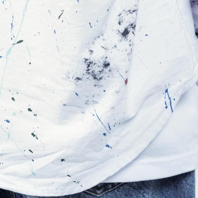 <img class='new_mark_img1' src='https://img.shop-pro.jp/img/new/icons7.gif' style='border:none;display:inline;margin:0px;padding:0px;width:auto;' />APPLEBUM åץХ PAINT OVERSIZE SHIRT