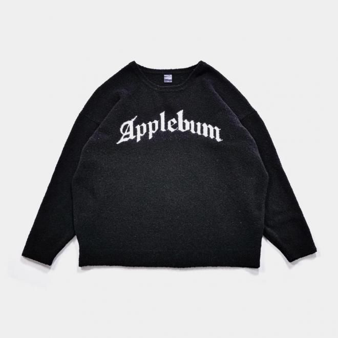 APPLEBUM アップルバム “APPLEBUM” WOOL SWEATER - BLACK SUGAR