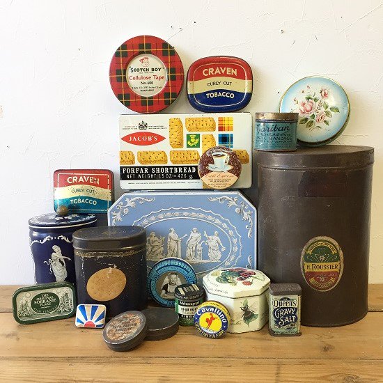 old tins　DIESCH MIDDELBURG　キャンディー缶 - drop antiques ドロップアンティークス アンティーク家具と雑貨