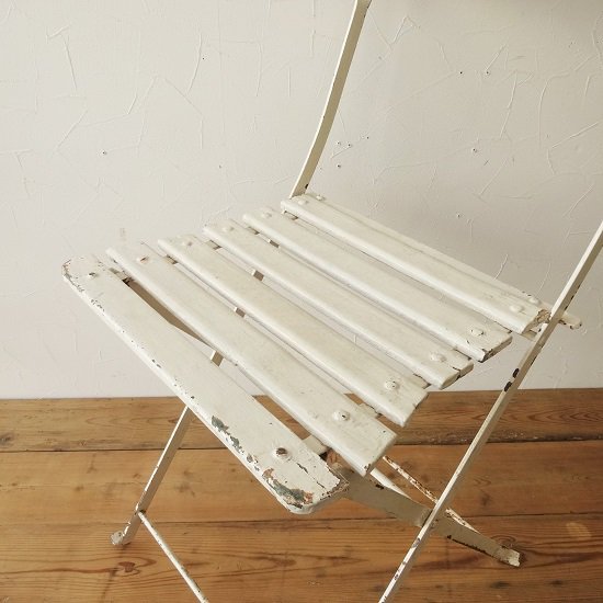 ロイヤルコレクション ガーデンチェア 庭椅子 金属白色 美品-