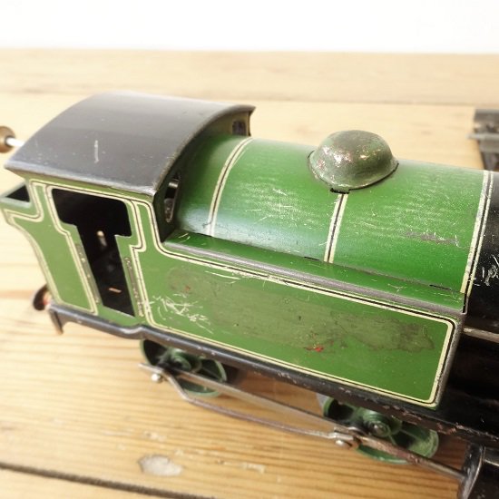 イギリス HORNBY ブリキの鉄道模型シリーズ 機関車 ゼンマイ式 緑 