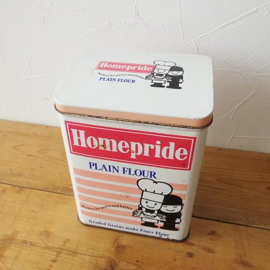 ホームプライド フレッド 小麦粉のブリキ缶 PLAIN FLOUR - drop