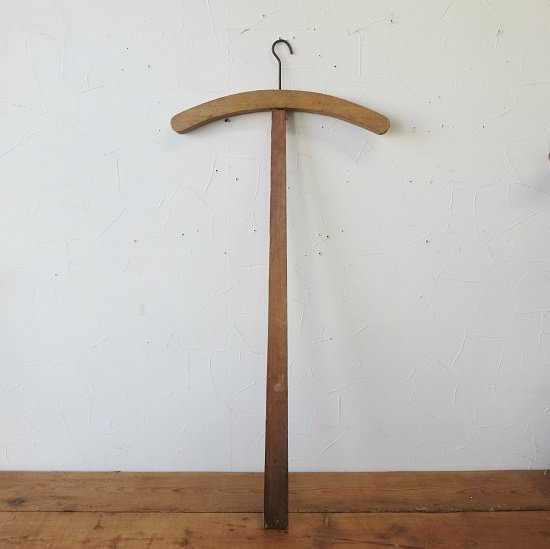 フランス ヴィンテージ 木製の十字ハンガー パイン材 Ｂ - drop 