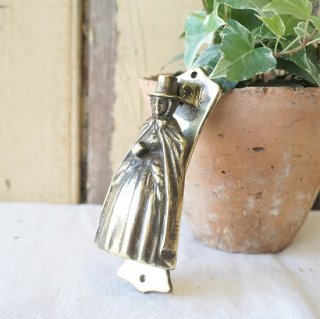 イギリス　アンティーク　真鍮製　ドアノッカー　魔女