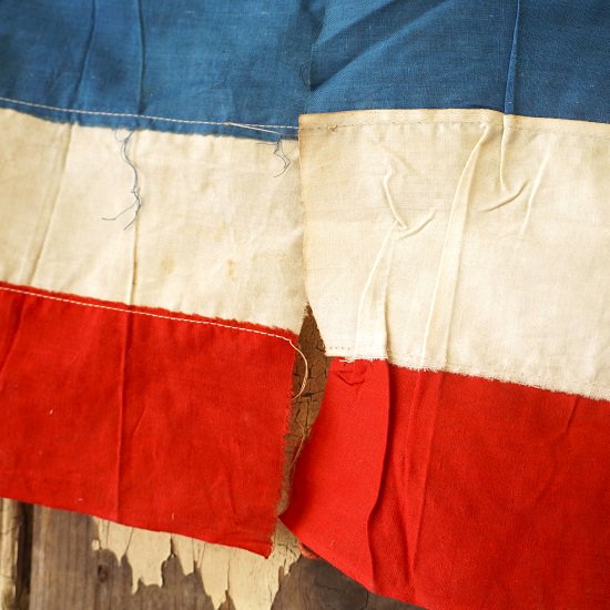 フランス ヴィンテージ 国旗 トリコロールのガーランド ブロカント 