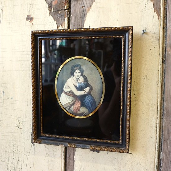 イギリス　アンティーク　額　フレーム　ルブラン　自画像　２６×２２ - drop antiques ドロップアンティークス アンティーク家具と雑貨