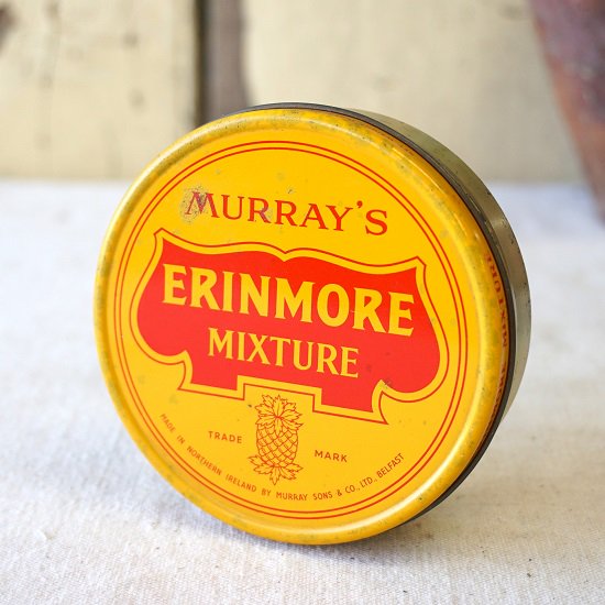 イギリス　ヴィンテージ　ブリキ缶　タバコ　ERINMORE MIXTURE - drop antiques ドロップアンティークス  アンティーク家具と雑貨