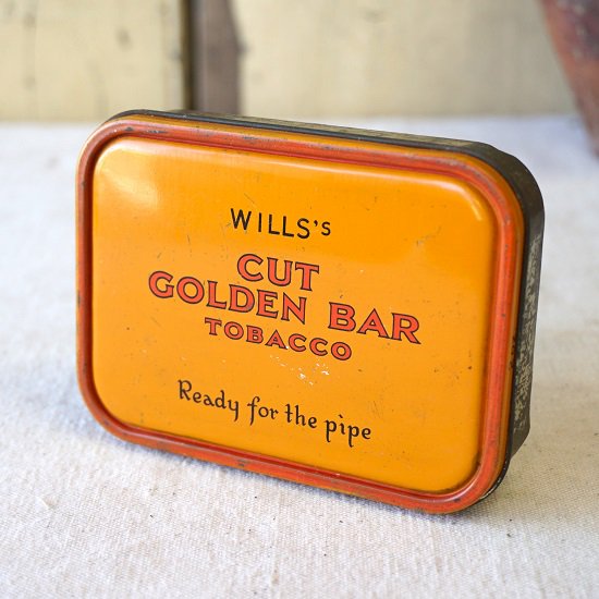 イギリス　ヴィンテージ　ブリキ缶　タバコ　CUT GOLDEN BAR - drop antiques ドロップアンティークス アンティーク家具と雑貨