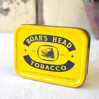 イギリス　ヴィンテージ　ブリキ缶　タバコ　BOAR'S HEAD