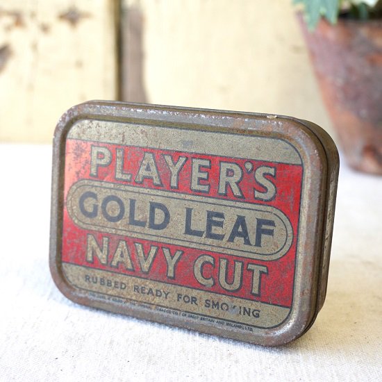 イギリス　ヴィンテージ　ブリキ缶　タバコ　PLAYER'S GOLD LEAF - drop antiques ドロップアンティークス  アンティーク家具と雑貨