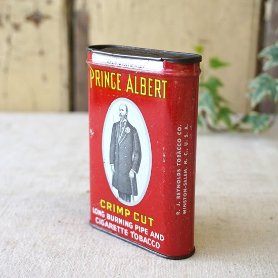 イギリス ヴィンテージ ブリキ缶 タバコ缶 PRINCE ALBERT 縦型 ...