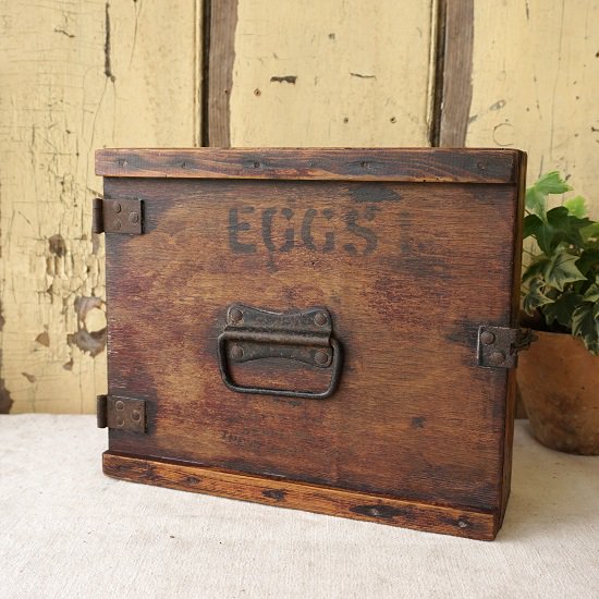 イギリス 英国 アンティーク 木箱 エッグキャリーボックス 