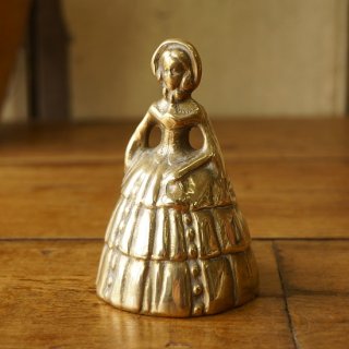 イギリス　ヴィンテージ　貴婦人のテーブルベル　真鍮製　D