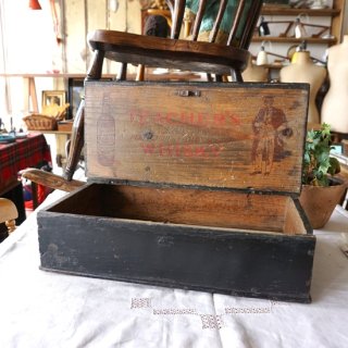 イギリス アンティーク ウィスキーの木箱で作った木箱 Teacher's ティーチャーズ スコッチウイスキー - drop antiques ドロップ アンティークス アンティーク家具と雑貨