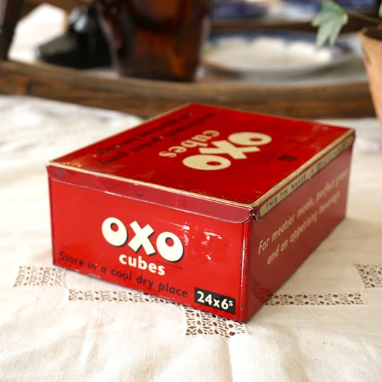 イギリス ヴィンテージ ブリキ缶 OXO缶 サンドイッチボックス A - drop antiques ドロップアンティークス アンティーク家具と雑貨