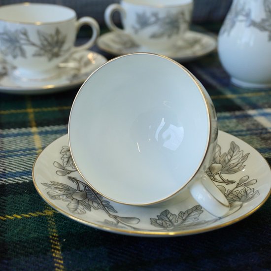 イギリス ヴィンテージ WEDGWOOD ウェッジウッド 「アシュフォード」 C&S 希少 極上コンディション ３客有り - drop  antiques ドロップアンティークス アンティーク家具と雑貨