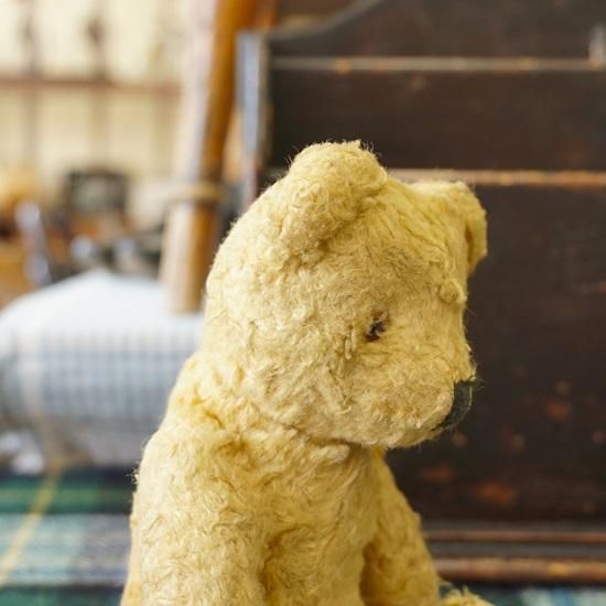 イギリス ヴィンテージ ぬいぐるみ テディベア 優しい顔の小ぶり