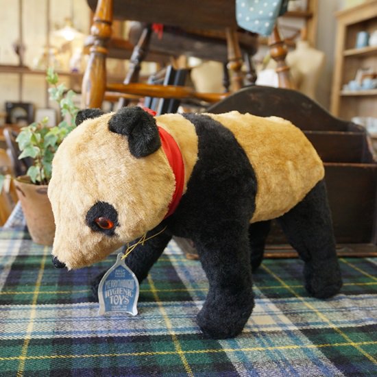 イギリス ヴィンテージ ぬいぐるみ テディベア 大きなメリーソート社のパンダ ７０年代 ３７cm - drop antiques ドロップアンティークス  アンティーク家具と雑貨