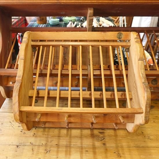 パイン材　インテリア　antique イギリス ヴィンテージ パイン材のプレートラック PENNY PINE 幅