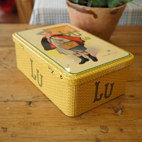 イギリス ヴィンテージ ブリキ缶 LU ビスケット缶 フランス 近年