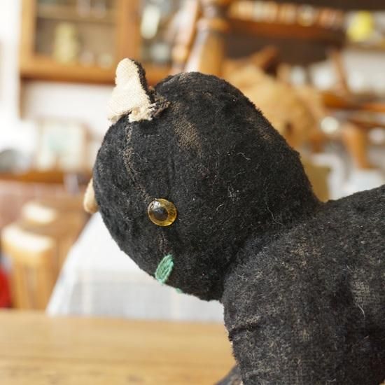 Japan Vintage ぬいぐるみ french 襤褸　古道具　ブロカント フランス ヴィンテージ ぬいぐるみ テディベア 車輪の付いた子犬