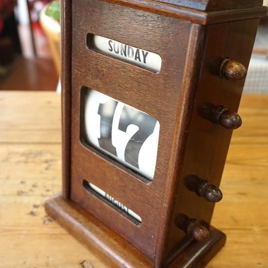 アンティーク　デスクカレンダー 1930年代 ヴィンテージ 木製デスクカレンダー（卓上カレンダー