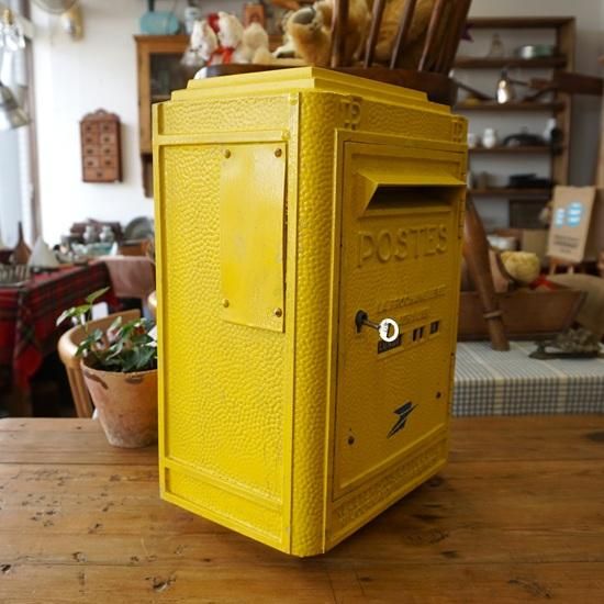 フランス ヴィンテージ 公共の郵便ポスト POSTES 1956年 鍵有り
