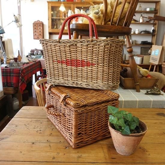 英国ショッピングバスケットビンテージ 英国ショッピングバスケットビンテージ