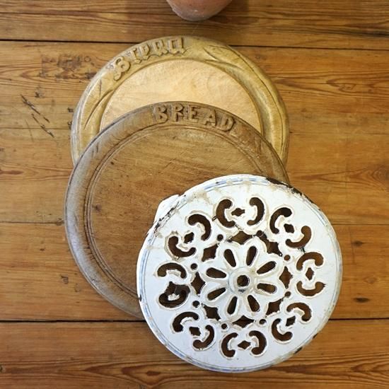 フランス アンティーク ブロカント ホーローの鍋敷き トリベット