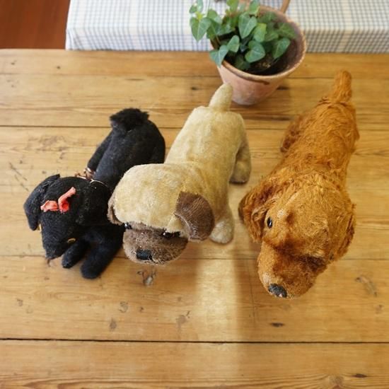 アンティークヴィンテージ　パグ　ぬいぐるみ イギリス ヴィンテージ ぬいぐるみ テディベア パグの子犬