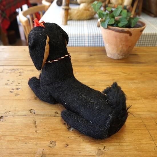 イギリス ヴィンテージ ぬいぐるみ テディベア 黒のダックス