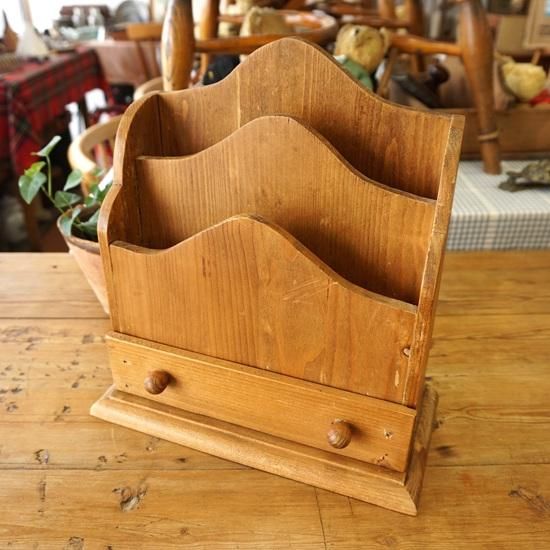 カントリーコーナー 木製 レターラック アンティーク調 カントリーコーナー 木製 レターラック アンティーク調