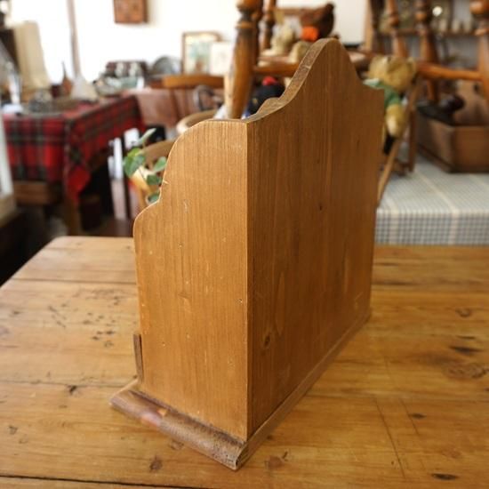 イギリス ヴィンテージ パイン材のレターラック カントリー