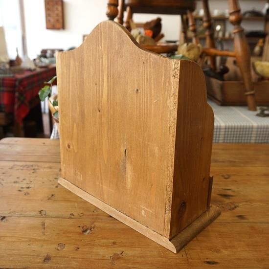 イギリス ヴィンテージ パイン材のレターラック カントリー