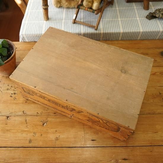 フランス アンティーク ネコの木箱 AMIDON AU CHAT 希少 ブロカント D