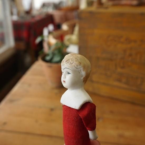 ドイツ アンティーク チャイナヘッドドール 男の子 15cm