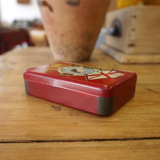 【希少】 戦友丸　空き缶　アンティーク イギリス ヴィンテージ ブリキ缶 1953年 エリザベス女王