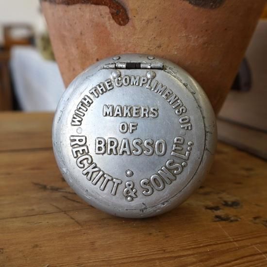 昭和アンティーク　鯨ひげ灰皿タバコケース装飾品 イギリス ヴィンテージ BRASSO 販促品 嗅ぎタバコケース 携帯