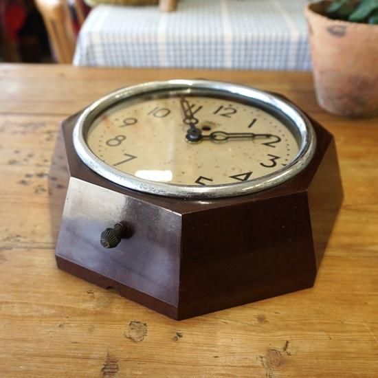 イギリス アンティーク スミス社 ウォールクロック 八角形 小型の