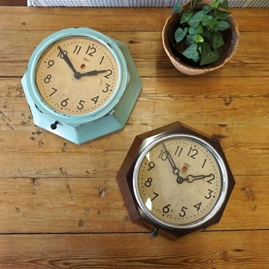 イギリス アンティーク スミス社 ウォールクロック 八角形 小型の