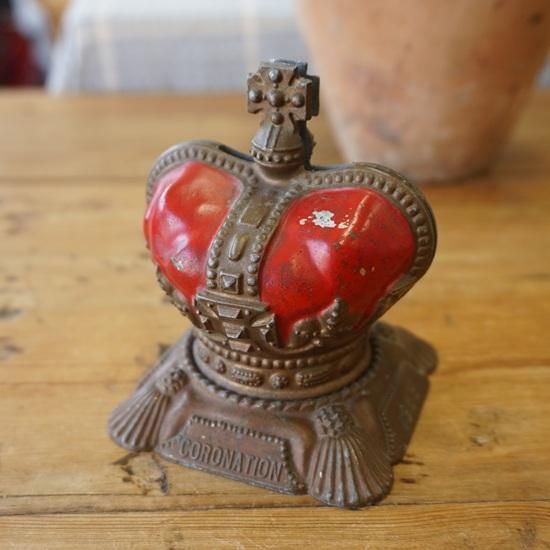 イギリス ヴィンテージ エリザベス女王戴冠記念の貯金箱 コインバンク
