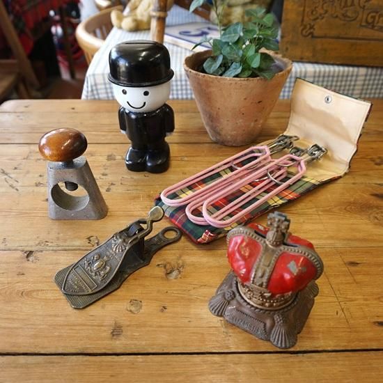 イギリス ヴィンテージ トラベル用ハンガー3本セット - drop antiques