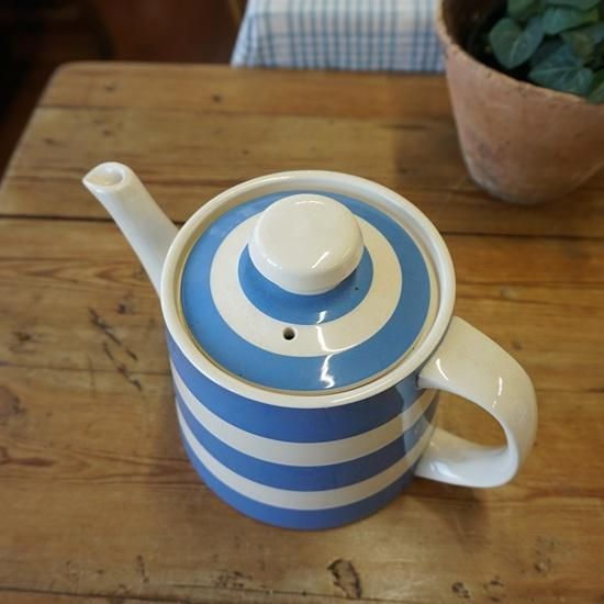 イギリス T.G.GREEN コーニッシュウェア ティーポット 80年代 モダン