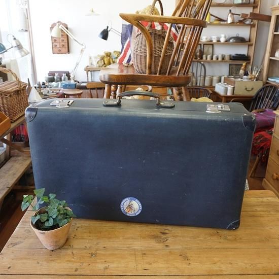 イギリス ヴィンテージ グローブトロッター ネイビー 大型大容量