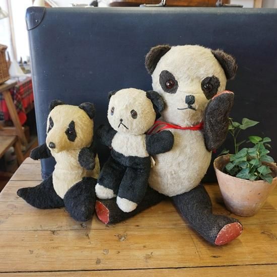 イギリス ヴィンテージ ぬいぐるみ テディベア 古い大きなパンダ